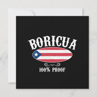 Carte de voeux 100% Porto Rico (FLAT) Boricua