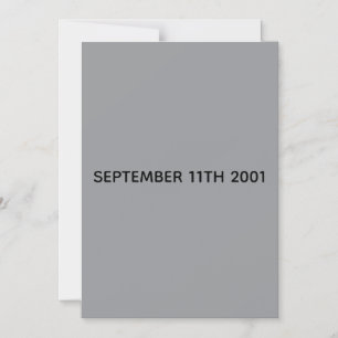 CARTE DE VOEUX 11 SEPTEMBRE 2001 SAVE THE DATE