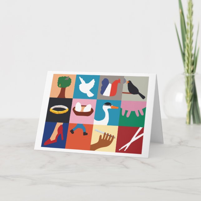 Carte de voeux 12 jours de Noël (Devant)