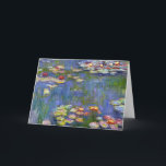 Carte de voeux 1916 de nénuphars de Monet<br><div class="desc">Carte de voeux 1916 de nénuphars de Monet. Peinture à l'huile sur la toile à partir de 1916. Claude Monet impressionniste français reste renommé et aimé pour les peintures de nénuphar qu'il a créées à son étang de jardin chez Giverny. Cette peinture spécifique de nénuphar est à partir de 1916...</div>