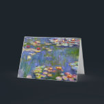 Carte de voeux 1916 de nénuphars de Monet<br><div class="desc">Carte de voeux 1916 de nénuphars de Monet. Peinture à l'huile sur la toile à partir de 1916. Claude Monet impressionniste français reste renommé et aimé pour les peintures de nénuphar qu'il a créées à son étang de jardin chez Giverny. Cette peinture spécifique de nénuphar est à partir de 1916...</div>