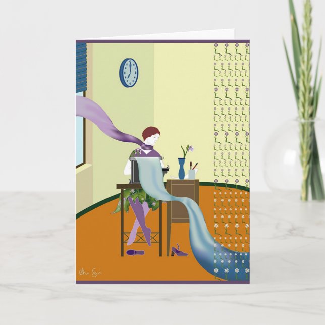 carte de voeux "1927TYPEWRITING" (Devant)