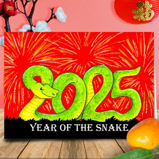 carte de vœux 2025 Année du Serpent  (Créateur téléchargé)