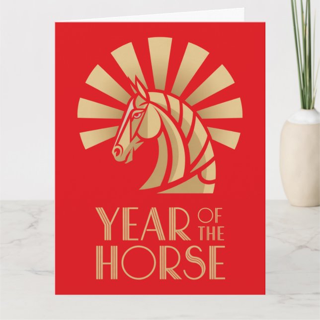 Carte de vœux 2026 Année du Cheval (Devant)