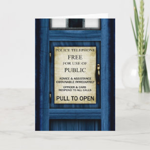 Carte de vœux 2 Boîte d'appel de la police britann