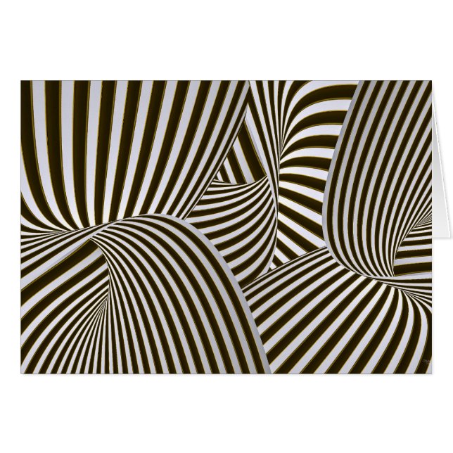 Carte de voeux 3D Twists (Devant horizontal)