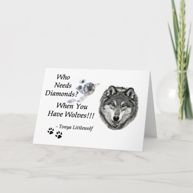 Carte de voeux 5" x 7" - Wolf Mtn Sanctuaire (Devant)