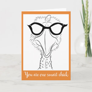 Carte de voeux 5x7 (un poussin intelligent)