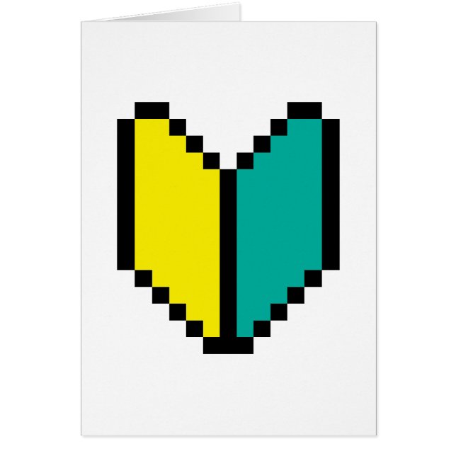 Carte de voeux 8 bits Pixel Wakaba / Shoshinsha Ma (Devant)