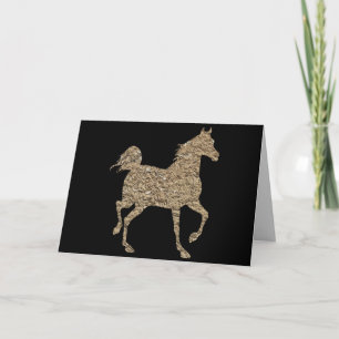 carte de voeux à cheval silhouette
