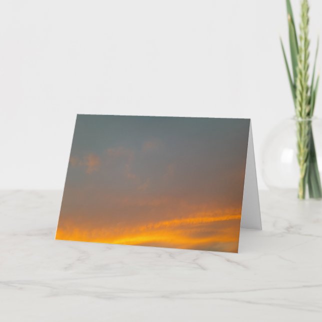 Carte de voeux à ciel orange (Devant)
