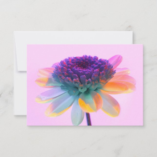 Carte de voeux à flanc de fleurs UV (Devant)