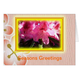 Carte de voeux à fleurs Joyeuses Fêtes