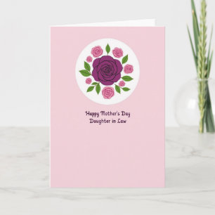 Carte de vœux à fleurs violettes striées