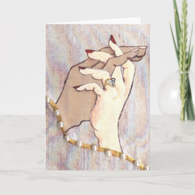 Carte de voeux à main couple (Devant)