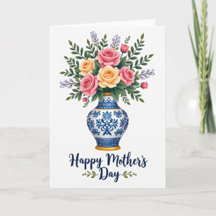Carte de vœux à motif floral