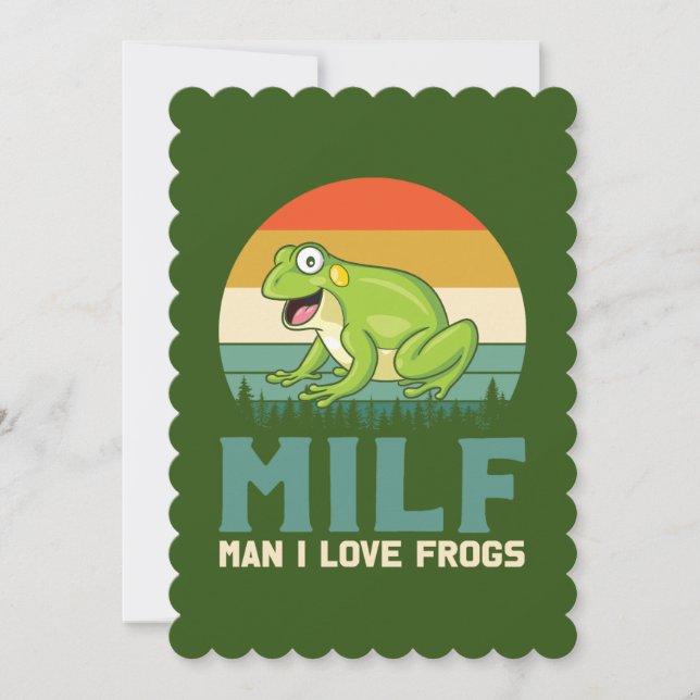 Carte de voeux à plat Love Frogs (Devant)