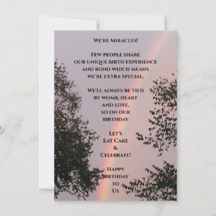 Carte de voeux à plat pour l'anniversaire multiple