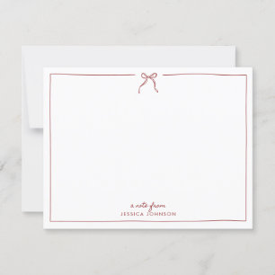 Carte de vœux à ruban rouge pour les fêtes