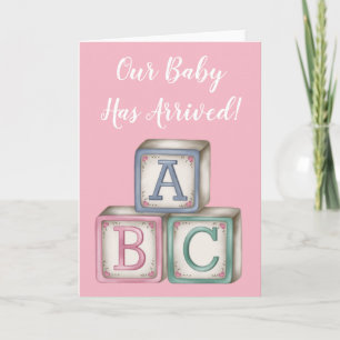 Carte de voeux ABC Baby Blocks