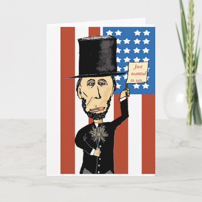 Carte de voeux Abraham Lincoln (Devant)