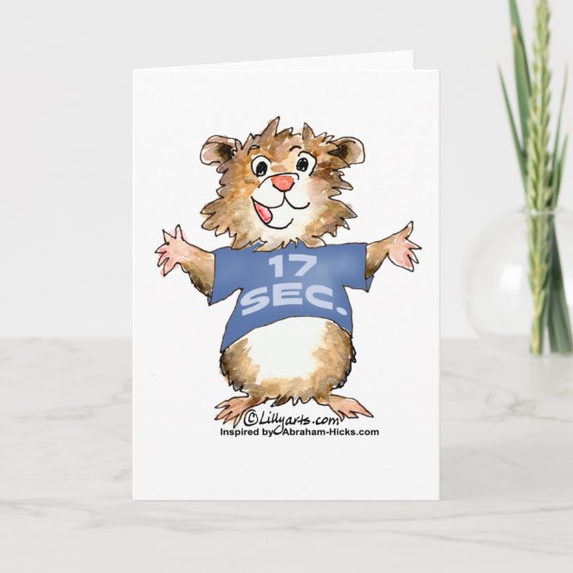 Carte de voeux Abrahamster 17 Secondes / Carte pou (Devant)