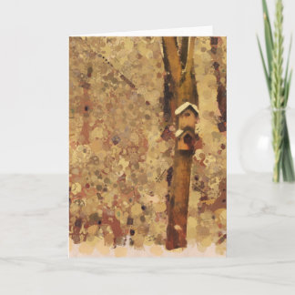Carte de voeux Abstraite Birdhouse