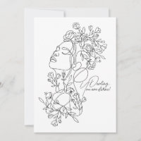 Carte de voeux Abstraite blanche minimale