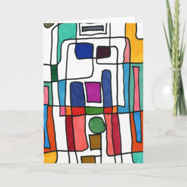 Carte de voeux Abstraite "City Map" (Devant)