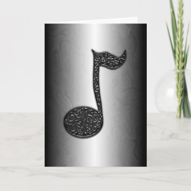 Carte de voeux Abstraite Musicnote (Devant)