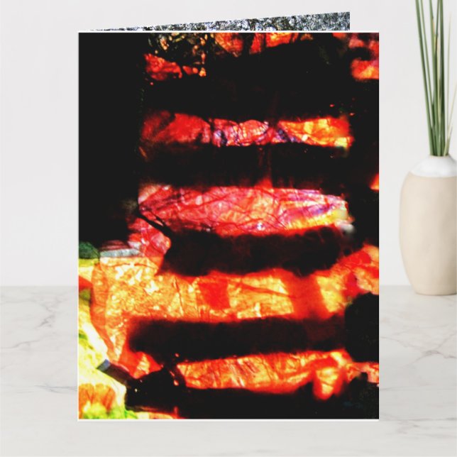 Carte de voeux abstraite orange enjouée, Hot (Devant)