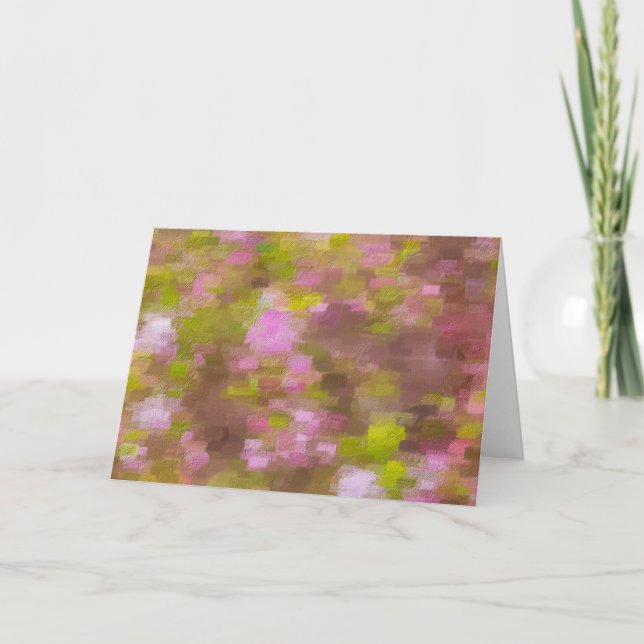Carte de voeux Abstraite Rose Saison Printemps (Devant)