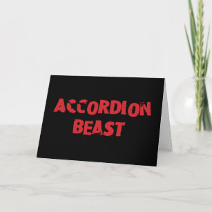 Carte de voeux Accordion Beast