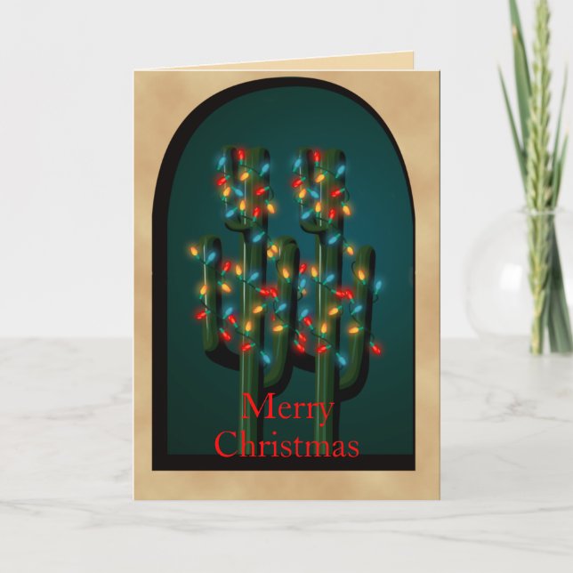 Carte de voeux Adobe Christmas Cactus Tree (Devant)
