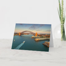 Carte de voeux aérienne du pont du port de Sydney