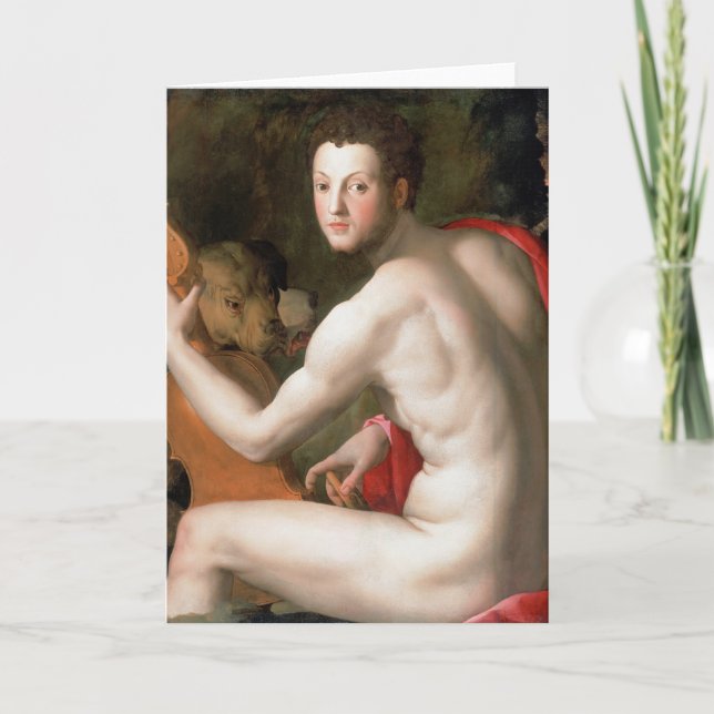 Carte de voeux Agnolo Bronzino Portrait Fine Art (Devant)