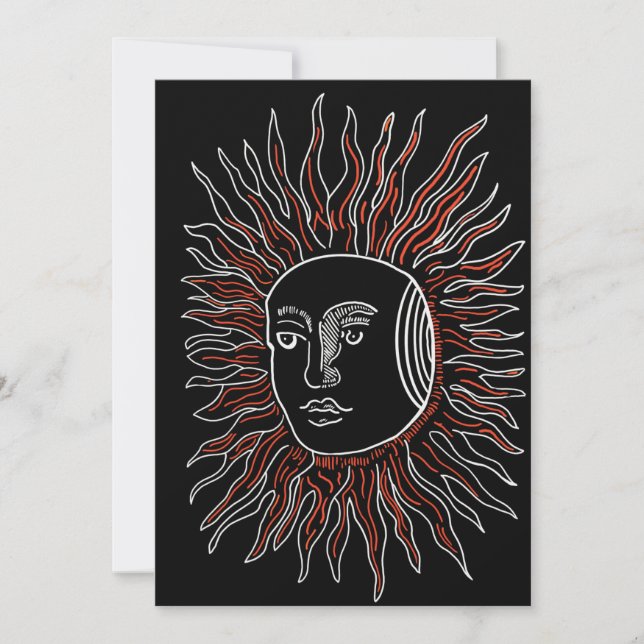 Carte de voeux Alchimique Sun Blank (Devant)