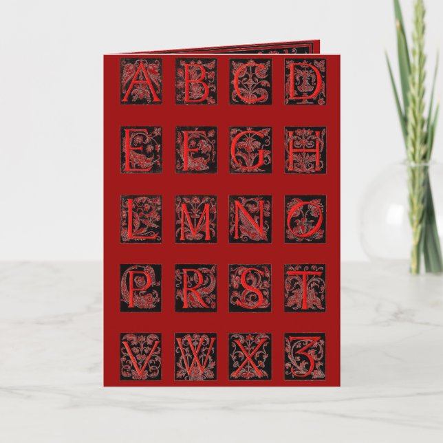 Carte de voeux Alphabet (Devant)