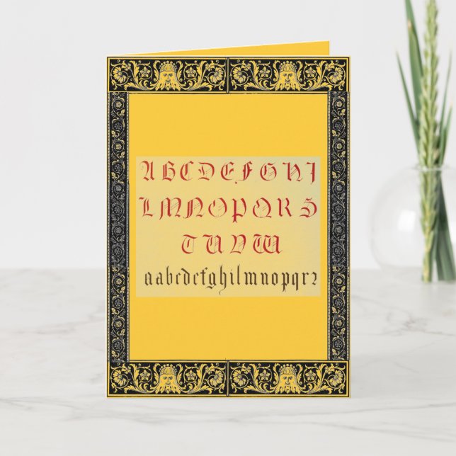 Carte de voeux Alphabet (Devant)