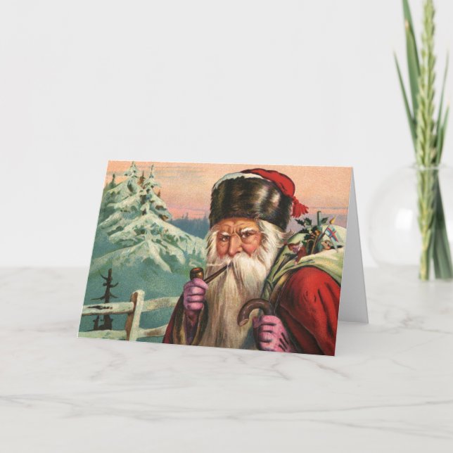 Carte de voeux Alpine Père Noël (Devant)