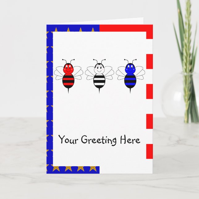 Carte de voeux American Bumble Bees (Devant)