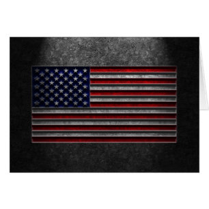 Carte de voeux American Flag Stone