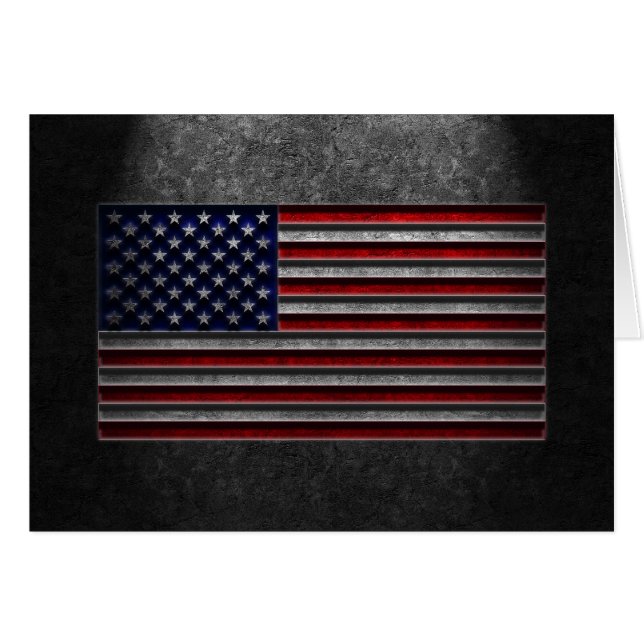 Carte de voeux American Flag Stone (Devant horizontal)