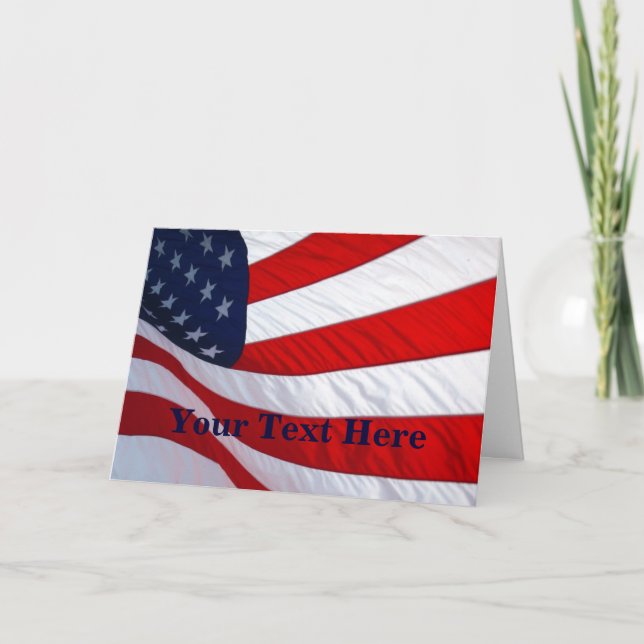 Carte de voeux American Waving Flag 2 (Devant)