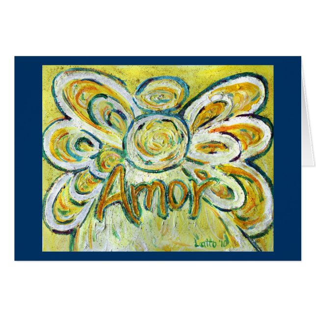Carte de voeux Amor Angel (Devant horizontal)