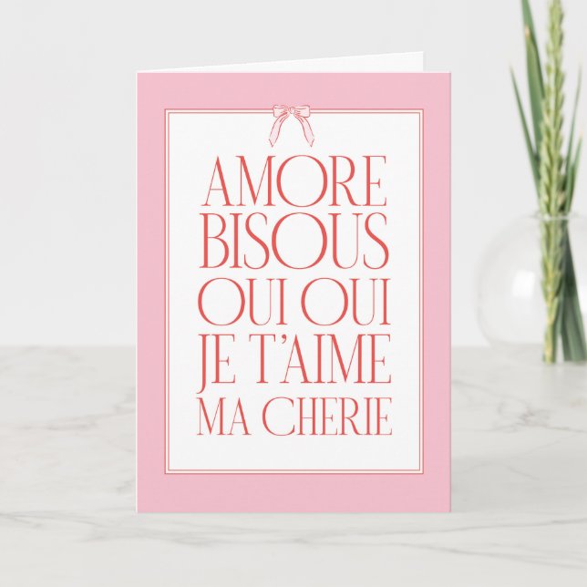 Carte de vœux Amore Langages de l'amour (Devant)