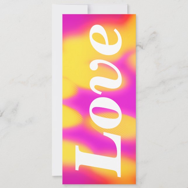 Carte de vœux "Amour" à plat. (Devant)