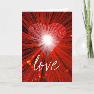 Carte de vœux 'Amour' à texte personnalisable Red