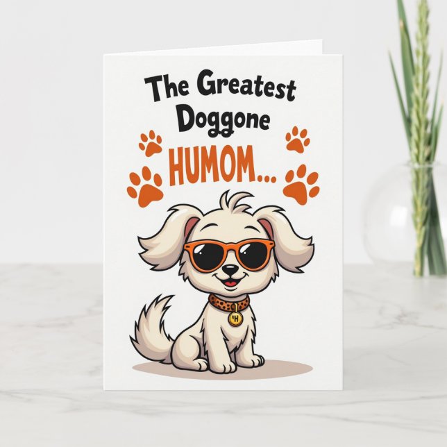 Carte de vœux Amour de chiot tacheté (Devant)
