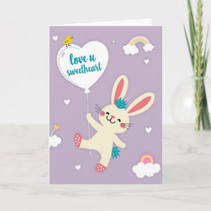Carte de vœux Amour de Lapin